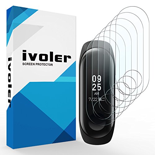 ivoler [6 Unidades] Protector de Pantalla para Xiaomi Mi Band 3, [Cobertura Completa] [líquida Instalar] [Sin Burbujas] HD Transparente TPU Suave láminas Protectora