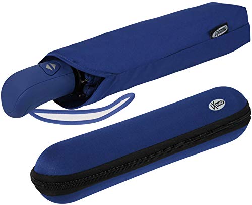 iX-brella First Class - Paraguas con estuche (resistente a tormentas), azul (Azul) - .