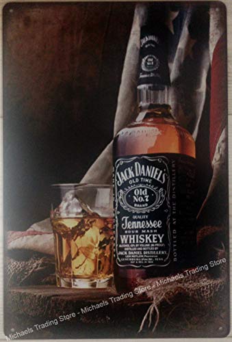 Jack Daniels Whiskey Cartel de metal compatible con Jack Daniels Publicidad grande 30 cm x 20 cm estilo retro vintage cocina pub bar café casa hombre cueva garaje