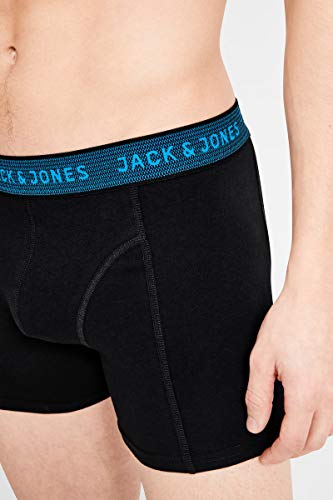 Jack & Jones Jacwaistband Trunks 3 Pack Noos Bóxer, Gris (Asphalt Detail:hawaian Ocean & Fiery Red), X-Large (Pack de 3) para Hombre