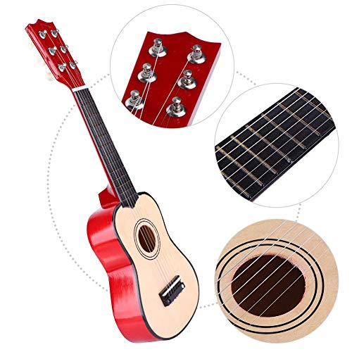 Jacksking Guitarra para niños, Instrumento de Cuerda de Guitarra de Tilo clásico clásico para niños de 21 Pulgadas, Guitarra de balada