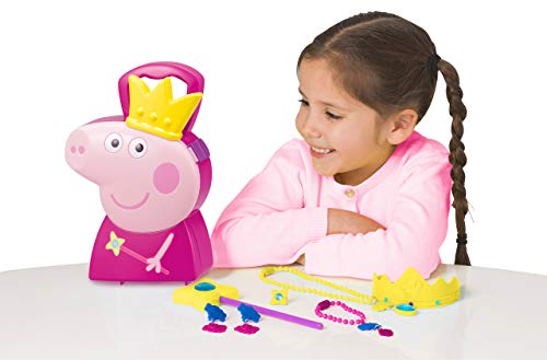 Jamara 410096 - Juego de joyero de 7 Piezas con maletín de Transporte Estable y manejable para Princesa, diseño de Peppa Pig, Color Rosa