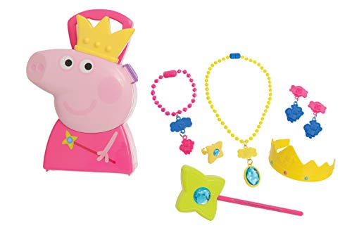 Jamara 410096 - Juego de joyero de 7 Piezas con maletín de Transporte Estable y manejable para Princesa, diseño de Peppa Pig, Color Rosa