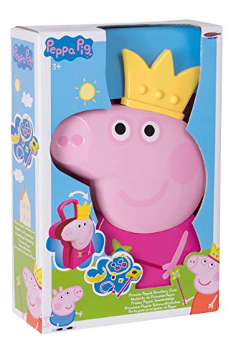 Jamara 410096 - Juego de joyero de 7 Piezas con maletín de Transporte Estable y manejable para Princesa, diseño de Peppa Pig, Color Rosa