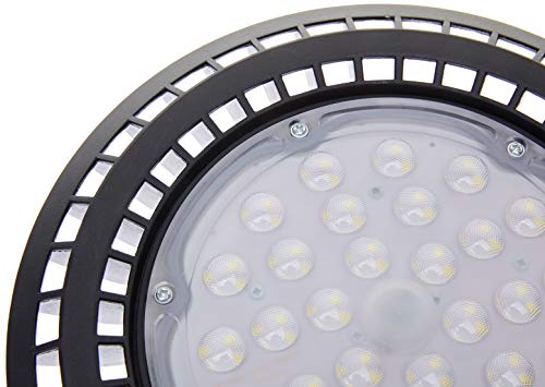 Jandei - Campana LED UFO 100W 9000 Lum luz blanca 6000K estanca IP65 para taller, nave hangar, comercio, garaje, gimnasio