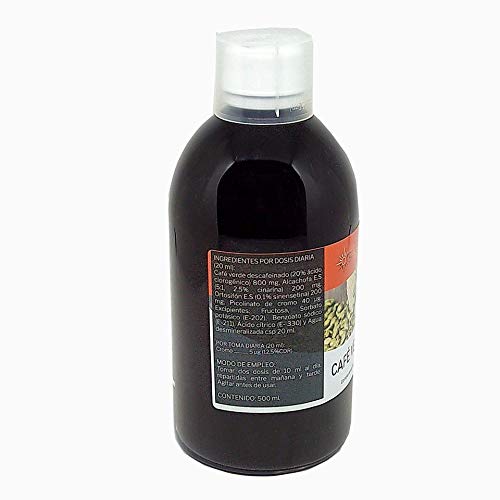 Jarabe Café Verde - Suplemento dietético Quemagrasas y diurético (500 ml)