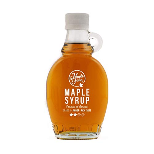 Jarabe de arce Grado A (Amber, Delicate taste) - 189ml (250g) - Miel de arce - Sirope de Arce - Original maple syrup