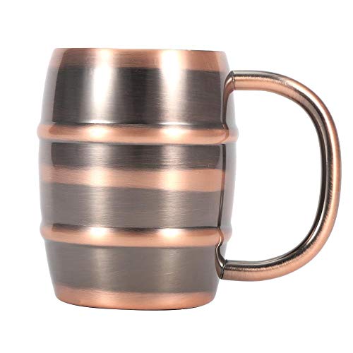 Jarra de cerveza de acero inoxidable de 250 ml Taza de café con aislamiento de doble pared con asa para uso doméstico Color bronce