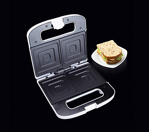 Jata SW219 Sandwichera para 2 Sándwiches XXL con Placas Antiadherentes Libre de PFOA Sellado Perfecto Almacenaje Vertical Tostado Rápido y Uniforme