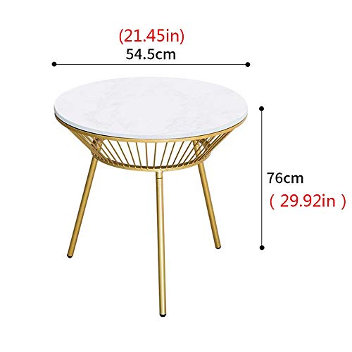 Jcnfa-Mesas Mesita Redonda Pequeña, Mesa Auxiliar De Sala De Estar, Mesa De Centro Informal De Mármol, Mesa De Comedor/Mesa Auxiliar De Negociación Comercial, Montaje De Bricolaje