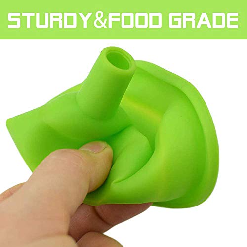 JEZOMONY Juego de Embudo Plegable de Silicona, Embalaje Plegable Flexible de 5 Paquetes para la Cocina, Botella de Agua, líquido, Grande + pequeño