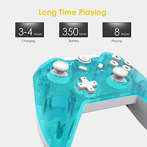 JFUNE Mando Inalámbrico para Nintendo Switch, Pro Controlador Wireless Switch Gamepad, 6-Axis Gyro Dual Motor Switch Controller- Nueva versión 2019 (Verde)