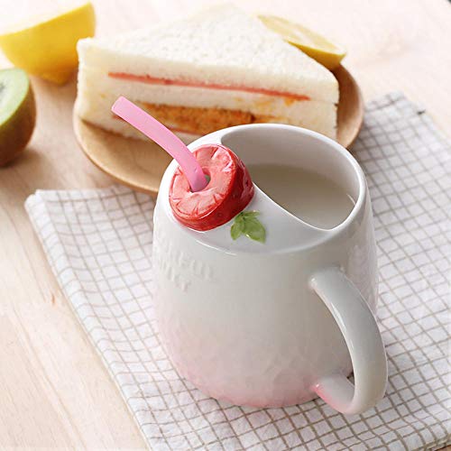 JHLP Fruta sandía Kiwi Fresa limón Taza de cerámica con Ventosa Taza de Desayuno Taza de café Taza de café-See_Chart