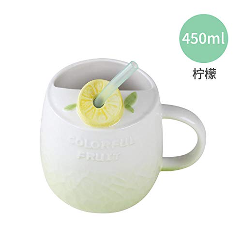 JHLP Fruta sandía Kiwi Fresa limón Taza de cerámica con Ventosa Taza de Desayuno Taza de café Taza de café-See_Chart