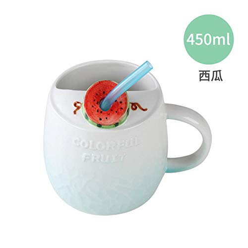 JHLP Fruta sandía Kiwi Fresa limón Taza de cerámica con Ventosa Taza de Desayuno Taza de café Taza de café-See_Chart