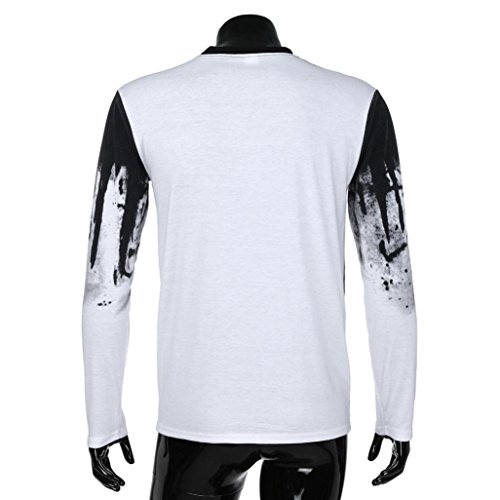 JiaMeng Suéter de Hombre Invierno Manga Larga Suéter Casual Jersey de Punto Caliente Camiseta Blusa básica de Manga Larga con Cuello Redondo (Blanco,XXL)