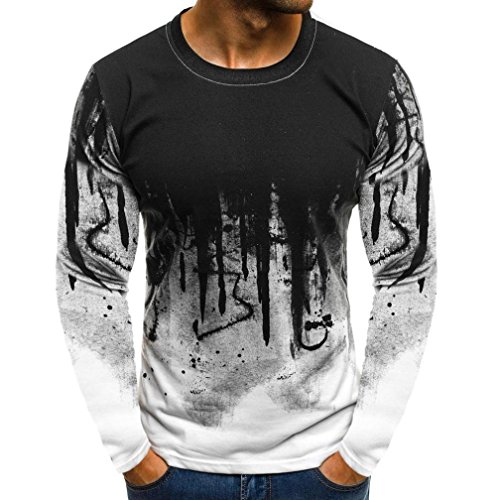 JiaMeng Suéter de Hombre Invierno Manga Larga Suéter Casual Jersey de Punto Caliente Camiseta Blusa básica de Manga Larga con Cuello Redondo (Blanco,XXL)