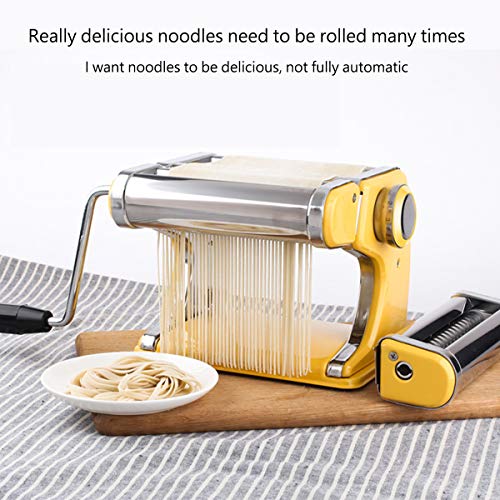 JIAYOUA Máquina De Las Pastas, Los Pequeños Fabricantes De Pasta, Acero Inoxidable, 2 En 1, Cian