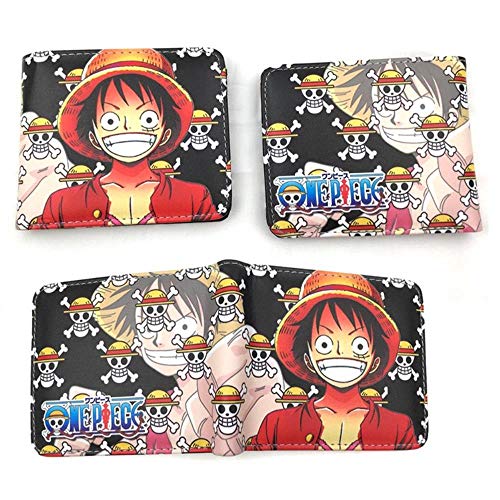 Jiushice Anime Cosplay One Piece Luffy 20% De Descuento En Billetera De Cuero PU, Tarjetero Multifunción, Bolso De Mano para Hombres Y Mujeres17 Estudiante Adolescente