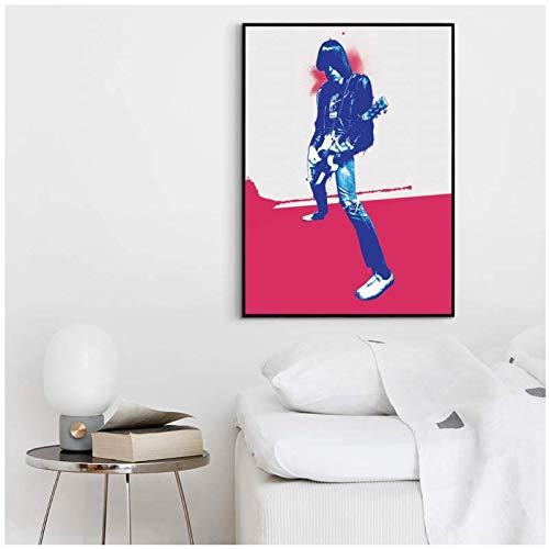 Johnny Ramone Music Poster Hip Hop Rap Music Band Star Poster Wall Art Painting Room Decoración para el hogar Canvas Print-23x32 pulgadas Sin marco