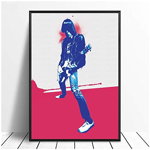 Johnny Ramone Music Poster Hip Hop Rap Music Band Star Poster Wall Art Painting Room Decoración para el hogar Canvas Print-23x32 pulgadas Sin marco