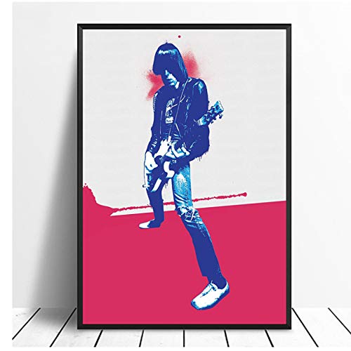 Johnny Ramone Music Poster Hip Hop Rap Music Band Star Poster Wall Art Painting Room Decoración para el hogar Canvas Print-50x70cm Sin marco