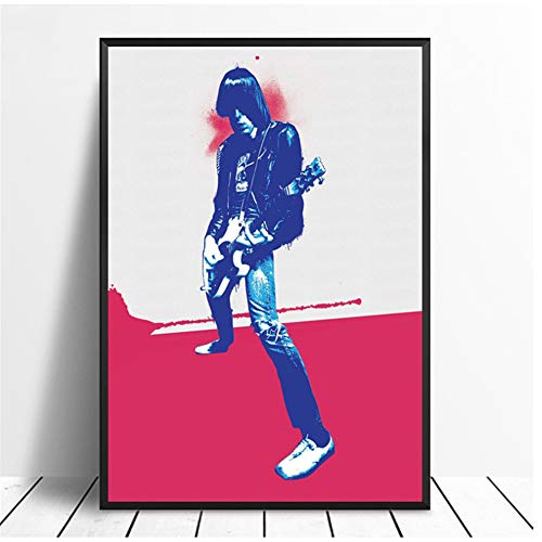 Johnny Ramone Music Poster Hip Hop Rap Music Band Star Poster Wall Art Painting Room Decoración para el hogar Impresión en lienzo -50x70cmx1pcs -Sin marco