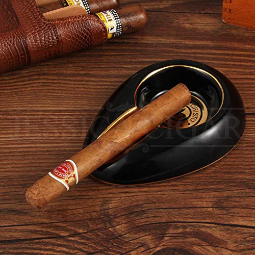 Jonjump Cenicero de cerámica portátil bolsillo ceniceros cigarrillo hogar accesorios para fumar bandeja gris titular para cigarros Cohiba