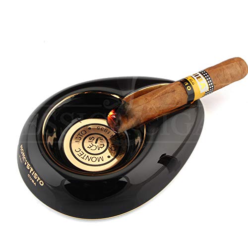 Jonjump Cenicero de cerámica portátil bolsillo ceniceros cigarrillo hogar accesorios para fumar bandeja gris titular para cigarros Cohiba