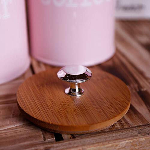 joyMerit Cocina Metal Spice Seasoning Canister Set Tea Coffee Ollas De Almacenamiento De Azúcar - Rosado, tal como se describe