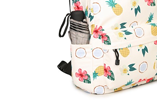 Joymoze Mochila Escolar Unisex Clásica Mochila para Portátil De 15.6" para Adolescente con Puerto De Carga USB Piña