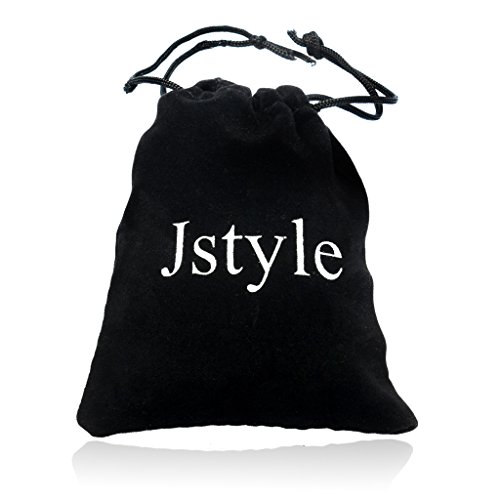 Jstyle Joyería en Acero Inoxidable 3 Pares Pendientes Aro Negro Blanco y Dorado para Mujer Hombre