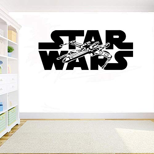 jtxqe Cama para Niños Movie Star War X-Wing Pegatinas Pared Cocina Decorativas Pegatinas De Pared De Bricolaje para La Decoración De La Pared del Hogar 134x57cm