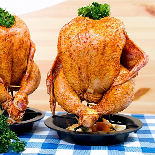 Juego de 2 asadores para pollo – Soporte para asar pollos – Asador de pollo – Asador de pollo – pollo – pollo