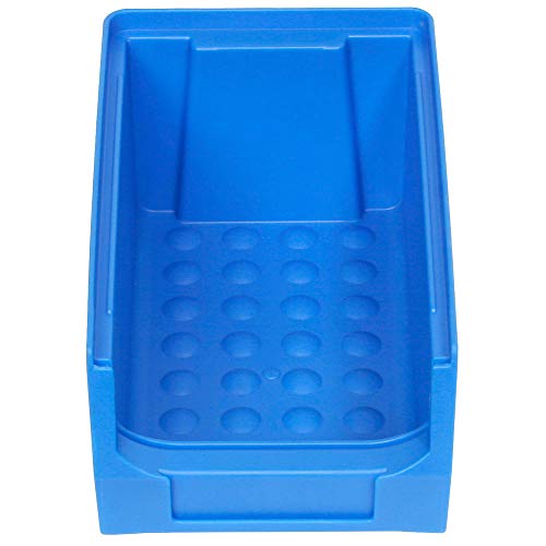 Juego de cajas apilables (40 unidades, calidad industrial, 2 tamaños, 20 unidades LB5 azul, 20 unidades LB4, color rojo