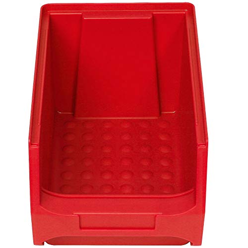 Juego de cajas apilables (40 unidades, calidad industrial, 2 tamaños, 20 unidades LB5 azul, 20 unidades LB4, color rojo