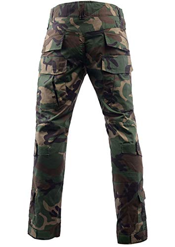 Juego de camiseta y pantalones tácticos de combate para hombre, manga larga, de ripstop, uniforme militar de caza multicam, Comando Supremo de Submarinos y Bosques, para Airsoft