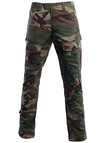 Juego de camiseta y pantalones tácticos de combate para hombre, manga larga, de ripstop, uniforme militar de caza multicam, Comando Supremo de Submarinos y Bosques, para Airsoft