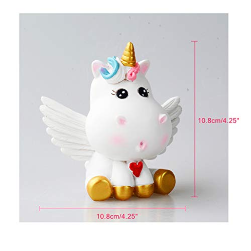 Juego de decoración para tarta con diseño de unicornio dorado, incluye cuerno de unicornio, orejas y pestañas Unicorn Figure