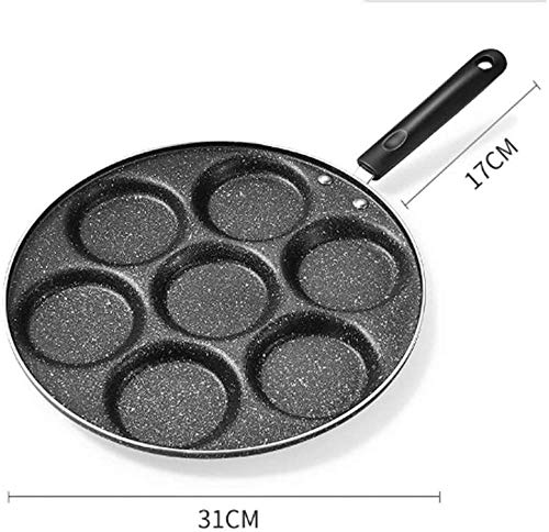 Juego De Sartenes Antiadherentes SartéN Con Tapa Pancake Steak Pan Cocinar Huevo JamóN Sartenes Breakfast Maker Kitchen Wok (Color: Negro)