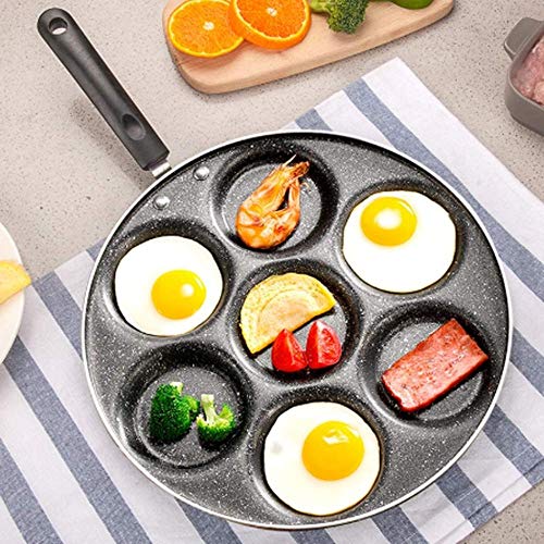 Juego De Sartenes Antiadherentes SartéN Con Tapa Pancake Steak Pan Cocinar Huevo JamóN Sartenes Breakfast Maker Kitchen Wok (Color: Negro)