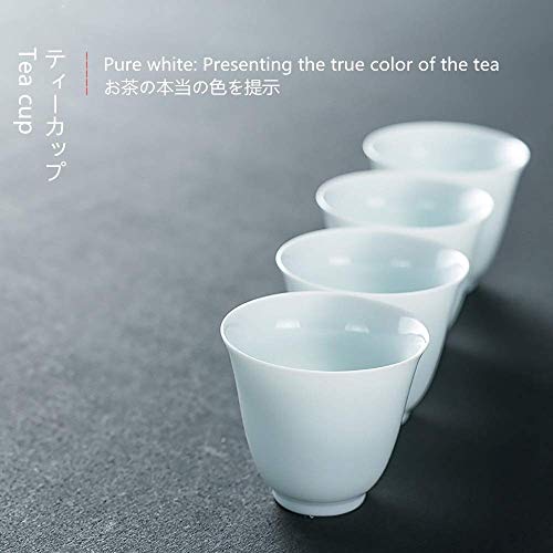 Juegos de té Juego pequeño de Porcelana Azul y Blanca Tetera de Belleza Simple de Estilo japonés Cuatro Tazas Blanco Puro para el hogar Juego de té de la Tarde para el hogar (Tamaño: Gratis)