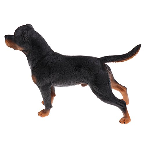 Juguetes de Modelo de Animal Realista de Plástico Decoración Casera - Rottweiler B