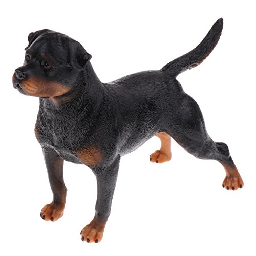 Juguetes de Modelo de Animal Realista de Plástico Decoración Casera - Rottweiler B