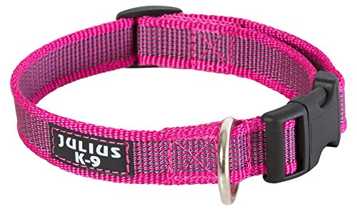 Julius-K9 Collar Color & Gray, 20 mm (27-42 cm), Rosado-Gris