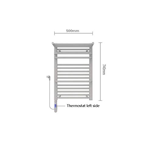 JUNPE Radiador Toallero Agua Calefaccion Blanco Toalla De Baño Eléctrica Rack Bastidores Pared Estante De Toalla De Baño Calefacción En Bastidor Montado En La Pared del Radiador (Color : Left)