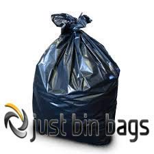 Just Bin Bags 100 Premium Compactor Sacks - Refuse Sacks, 200 Gauge (50 Micron Extra Heavy Duty 20kg, 51 x 81 x 117cm)
