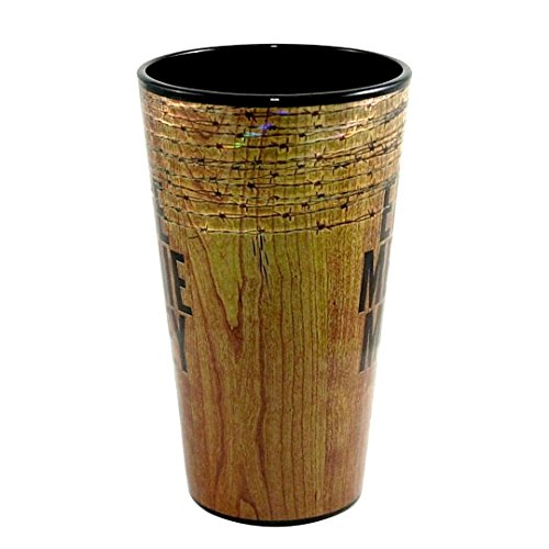 Just Funky - Vaso de pinta con textura, diseño de Amc The Walking Dead EENIE MEENIE MINEY MO de madera, 16 onzas