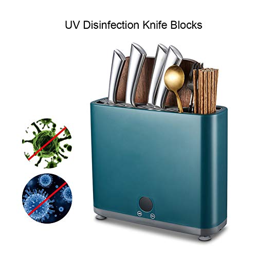 JUYKA UV Bloque De Cuchillos Universal Desinfectar Multifunción Portacuchillas con Función De Cita Knife Holder para Una Fácil Limpieza