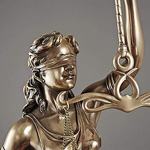 JY&WIN Lady Justice Statue - Diosa Griega Romana de la Justicia Escultura de Resina Estatuilla de Adornos artísticos Estatuilla para decoración del hogar-Bronce 43x23x92cm (17x9x36 Pulgadas)
